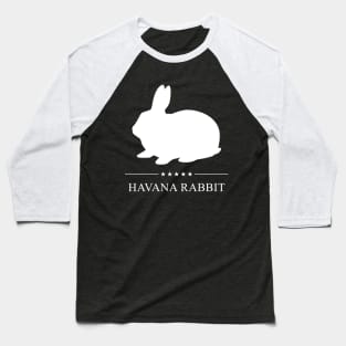 Havana Rabbit White Silhouette Baseball T-Shirt